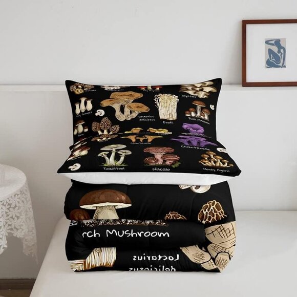Mushroom Comforter 1 Comforter & 2 Pillowcases Set - Picture 3 of 5